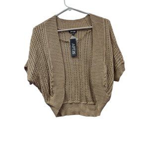 Apt. 9 Khol's Womens NN11208 Tan Dolman Sleeve Open Front Cardigan Sweater Sz M